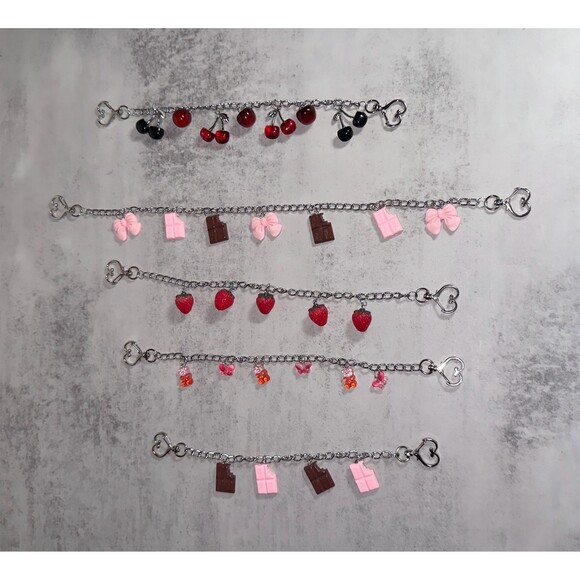 Red Strawberry purse Charm Novelty Chain Strap - Picture 3 of 3